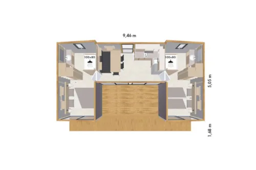 Location - Chalet Écrin Confidentiel & Jacuzzi Privatif - image n°8 - Camping de la Plage - Alpes, Vercors et Trièves