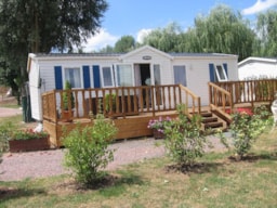 Accommodation - Mobile Home Super Mercure (2 Bedrooms) + Terrace - Camping - Base de Loisirs La Tuilerie