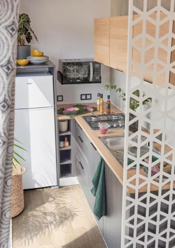 Mietunterkunft - Mobilheim Grand Large - 2 Zimmer - Camping - Base de Loisirs La Tuilerie