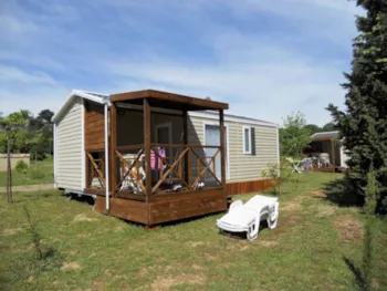 Mietunterkunft - Mobilheim Comfort Plus - 28 M² - 2 Schlafzimmer - Klimaanlage + Tv - Clico Chic - Camping la Commanderie