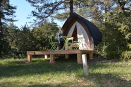 Accommodation - Wooden Hut - Clapas - Eco-camping du Larzac