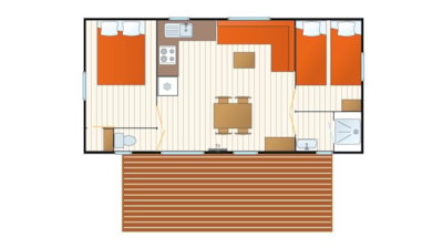 R- Mobilhome Caraïbes - 30m² - 2 bedrooms — 3