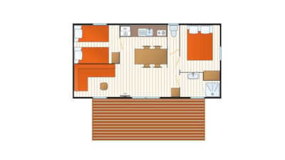 R- Air-conditioned 2-bedroom Adriatic mobile home 32m² — 8