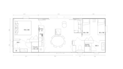 Mobilhome Méditerranée - 45m² - 2 bedrooms - 2 bathrooms - Air-conditioned — 9