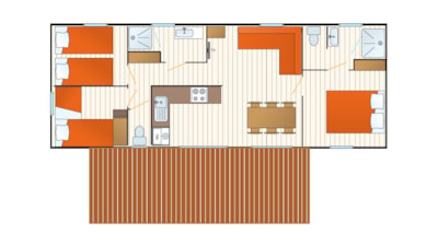 Mobilhome Baltique - 40m² - 3 bedrooms - 2 bathrooms - Air-conditioned — 8