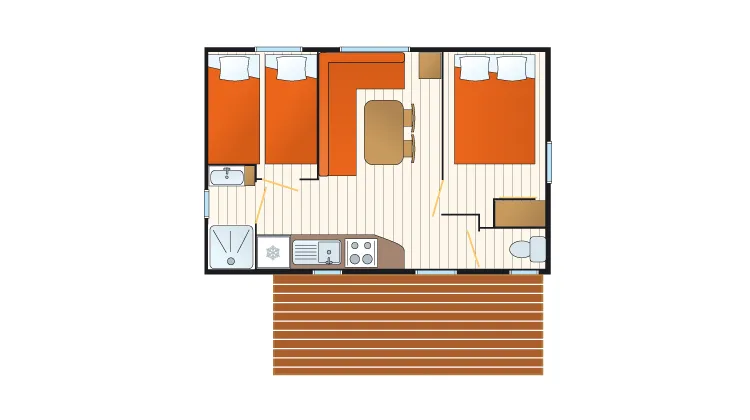 Mobilhome Adriatique - 26M² - 2 Chambres