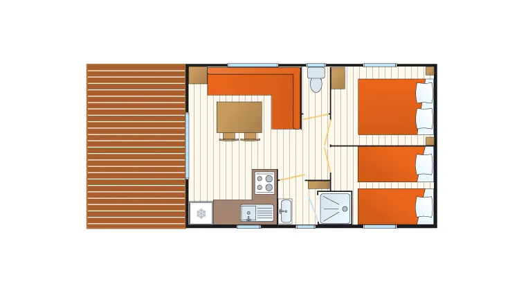 Mobilhome Adriatique - 26M² - 2 Chambres