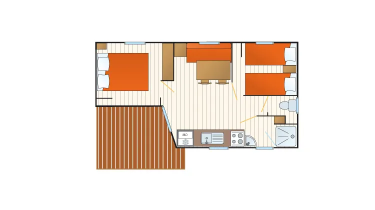 Mobilhome Adriatique - 26M² - 2 Chambres