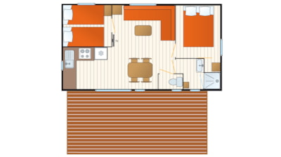 Mobilhome Caraïbes - 30m² - 2 bedrooms — 8
