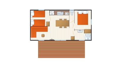Mobilhome Caraïbes - 31m² - 2 bedrooms - Air-conditioned — 9