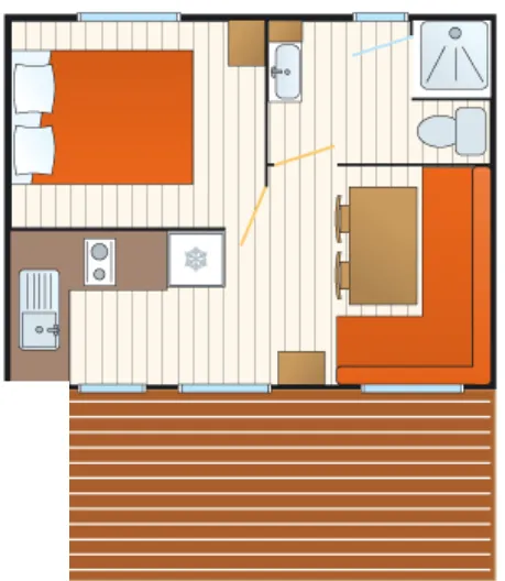 Mobilhome Adriatique - 20M² - 1 Chambre