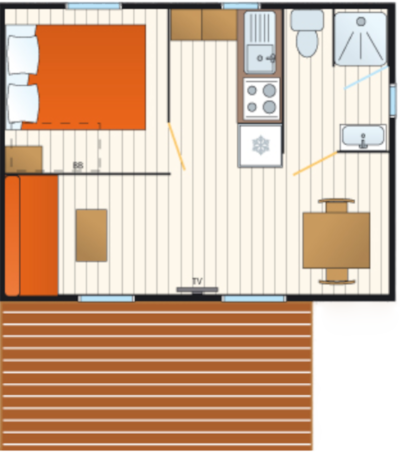 Mobilhome Adriatique - 20m² - 1 bedroom — 9