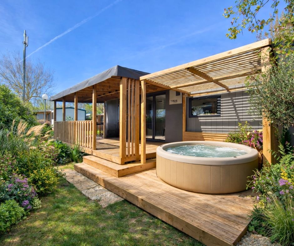 C- Mobil-home Méditerranée Confort Air-conditioned SPA 2 bedrooms 1/6 pers.