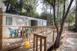 Location - Cottage Handi Confort 32 M² - 2 Chambres + Climatisation / Adapté Aux Personnes À Mobilité Réduite - Camping  Holiday Green