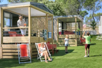 Mietunterkunft - Cottage Living Prestige 35M² - 2 Zimmer - Klimaanlage + Tv - Camping  Holiday Green