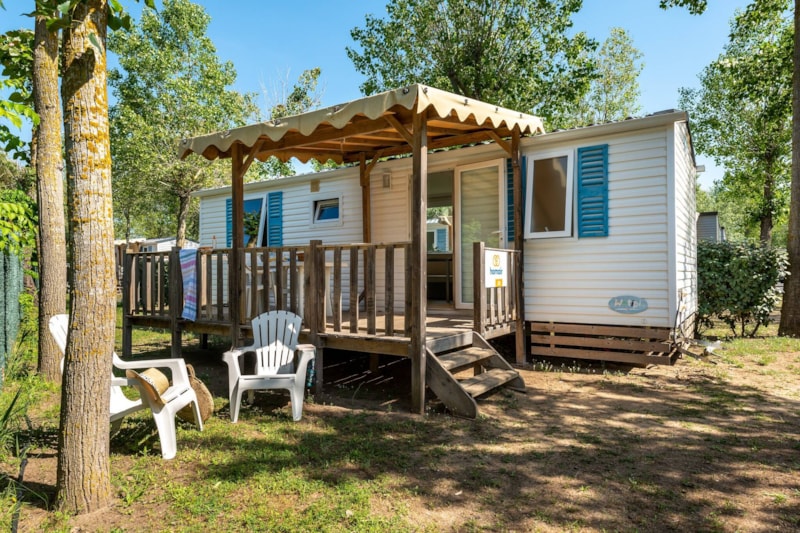 Stacaravan Comfort - 30 m²- 2 slaapkamers - Verhoogd terras