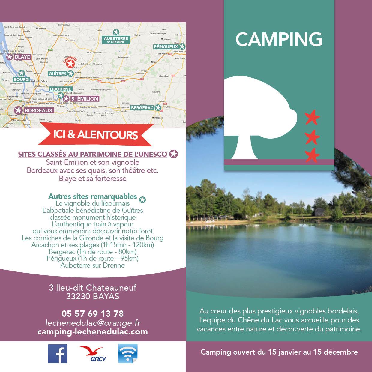 Région élargie Camping Le Chêne Du Lac - Gironde - Bayas - St Emilion