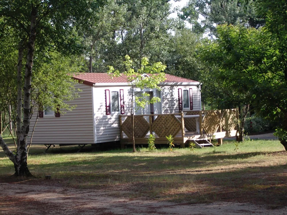 Location - Mobil-Home Roseau  2 Chambres Avec 2 Salles De Bain - Camping Le Chêne du Lac