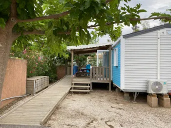 Mietunterkunft - Mobil-Home Luxe Adapted For Disabled People (With Reversible Air Conditioning) - Camping CAP LEUCATE  /  MER SABLE SOLEIL
