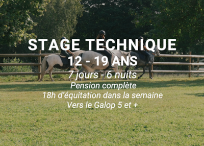 Equestrian Stay (12-19 years) - Full Week - Gallop 4+