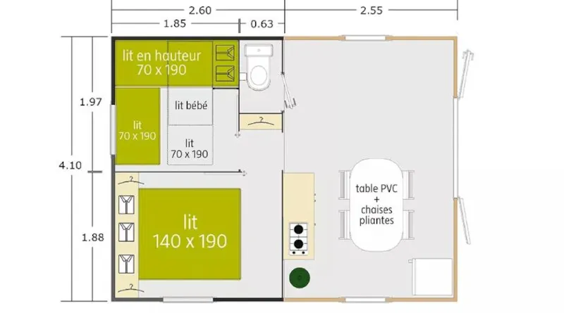 Tit'home Bois- 2 Chambres (Sans Sanitaires Privatifs Et Sans Point D'eau Sauf Wc)