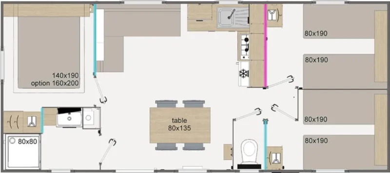 Mobil Home Grand Confort 3 Chambres
