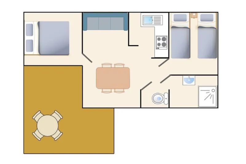 Mobil Home Montagne 26M² - 2 Chambres