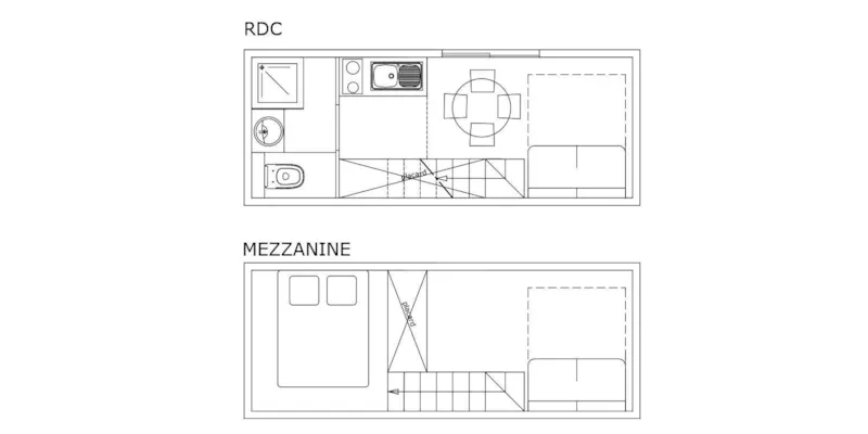 Mobil Home Tiny House 14M² - 2 Chambres