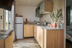 Locatif - Mobil-home family 34 m² 3 bedrooms + air conditioning - Camping Marie France