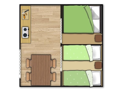 Lodge ECO (no sanitary facilities) - 2 sleeping areas