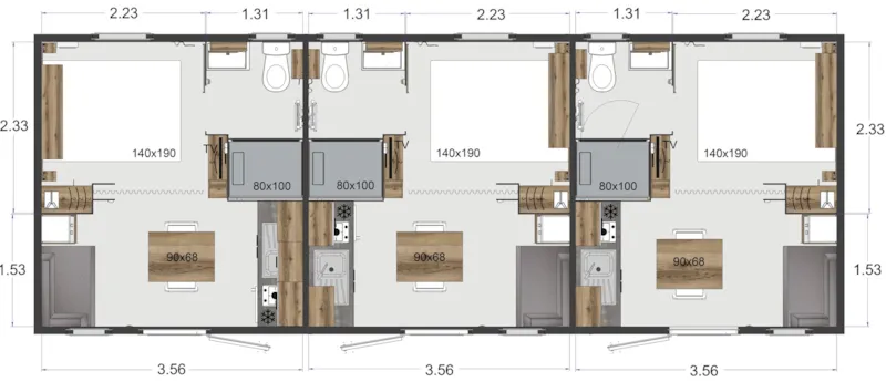 Studette Hôtelière Avec Petite Terrasse