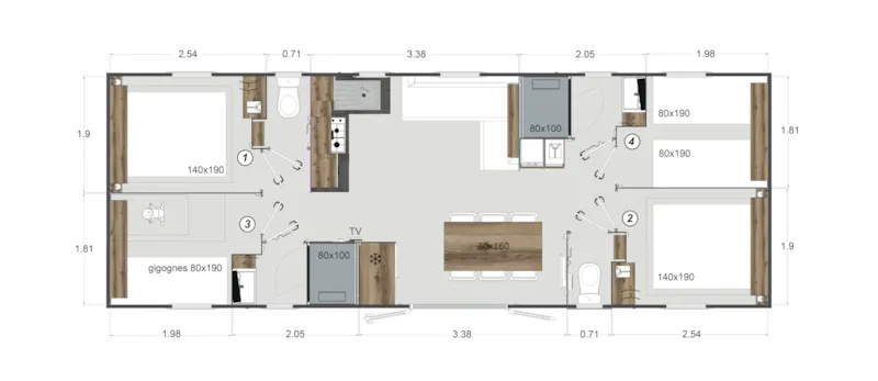 Chalet Tribu - 4 Chambres
