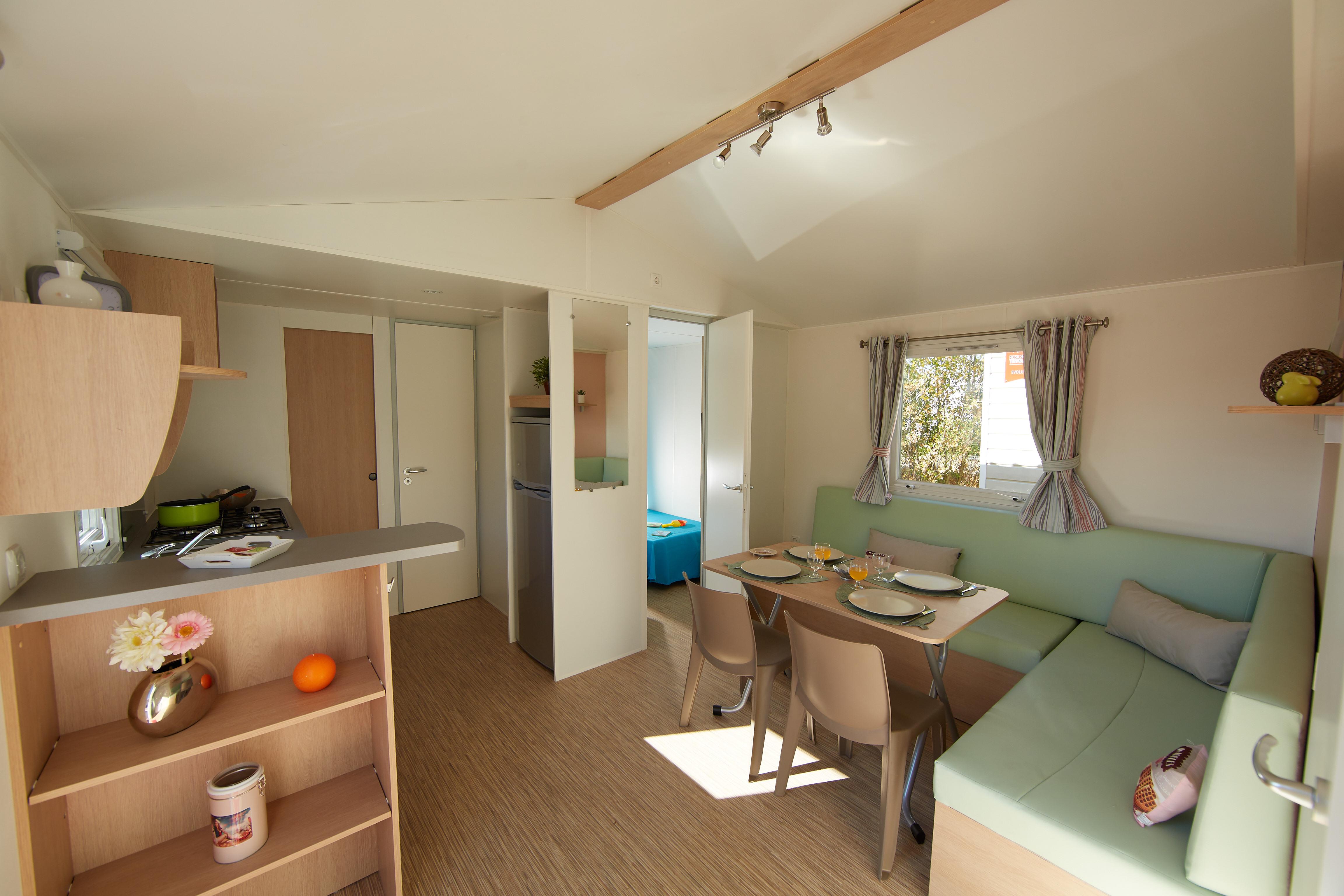Accommodation - Mobile Home 2 Bedrooms + Air-Conditioning - Camping Le Moulin Brûlé