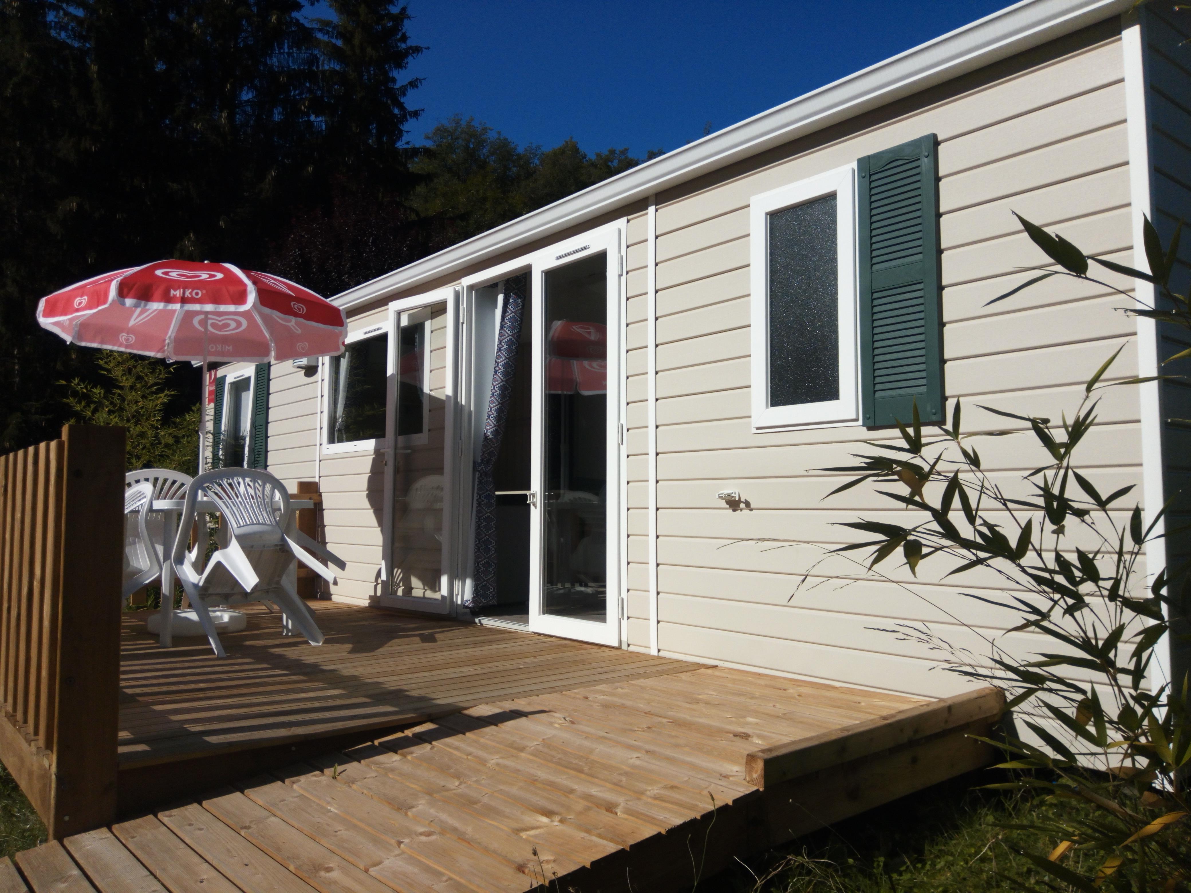 Location - Mobil-Home 3 Chambres + Climatisation - Camping Le Moulin Brûlé