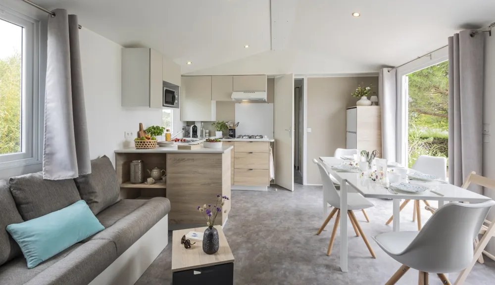 Location - Mobil-Home Violette Climatisé 3 Chambres - Villa Campista