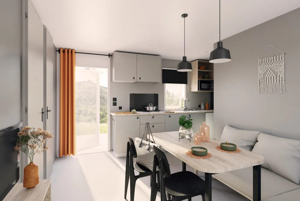 Location - Mobil-Home Mercure Climatisé 2 Chambres - Villa Campista