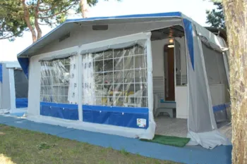 Location - Caravane Aqua + Voiture + Douche+Wc - Camping Parco Capraro