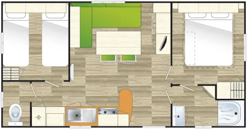 Accommodation - Comfort Mobile Home - image n°10 - Camping Les 12 Cols