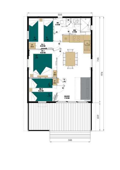 Chalet Confort Premium - S