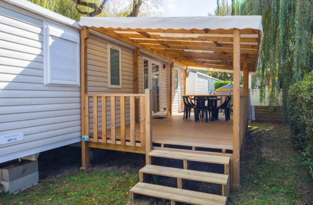 Accommodation - Mobile Home Indiana 3 - 40M² - 2 Bedrooms - 2 Bathrooms - Camping Oasis des Dombes