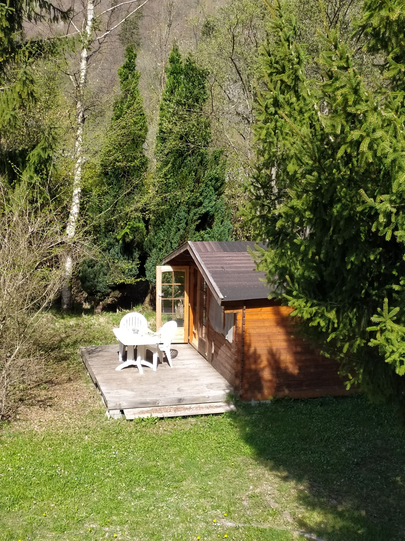 Mietunterkunft - Chalet Bois - Camping Les Bouleaux