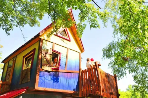 Location - Cabanes Dans Les Arbres - Maison Du Vicomte Parvenu - Univers Carabouille - image n°1 - Capfun - Camping La Régnière