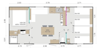 Mobile home Lodge Grand confort 3 bedrooms terrace — 5