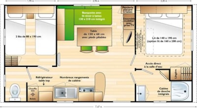Mobilhome Mercure Confort 2 bedrooms Terrace — 2