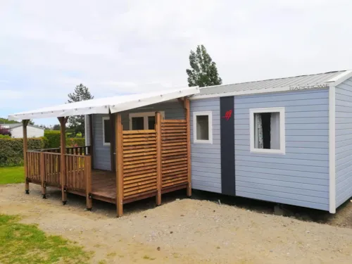 Mietunterkunft - Mobilheim Lodge Grand Confort 3 Schlafzimmer Terrasse - image n°1 - Camping de la Belle Etoile