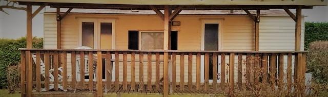 Mietunterkunft - Mobilhome Cottage Continental 2 Bedrooms Covered Terrace - Camping de la Belle Etoile