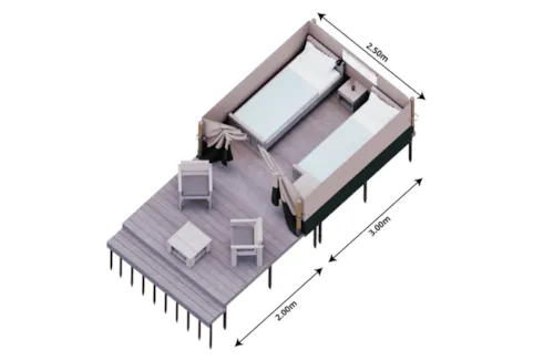 Mietunterkunft - Safarizelt Xs - image n°3 - Camping de la Belle Etoile