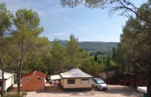 Bungalow Toilé Confort 20M² 2 Chambres - Sanitaire Individuel Extérieur + Auvent - Sans Clim