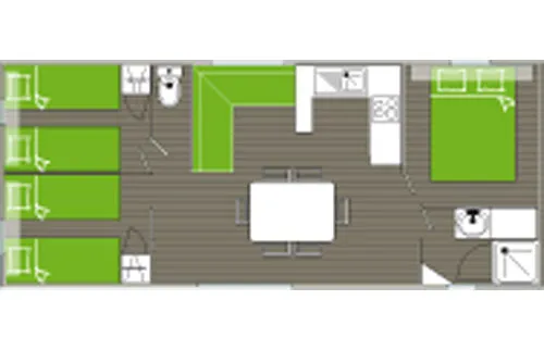 Mobil-Home Confort 35/37M² 3 Chambres - Sans Clim