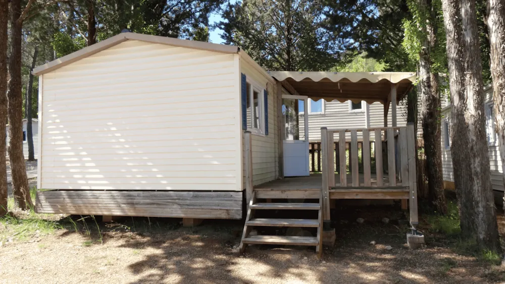 Accommodation - Mobilhome Standard Idéal Petit Malin 21M² Half-Covered Terrace - Flower Camping Les Cadenières